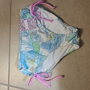 Size small high rise floral bikini Bottoms by Stella Parker collection, nwt